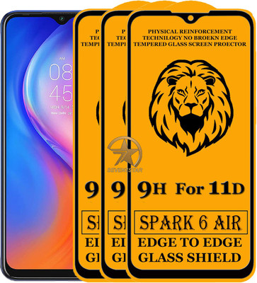 SEVEN7STAR Edge To Edge Tempered Glass for Tecno Spark 6 Air(Pack of 3)