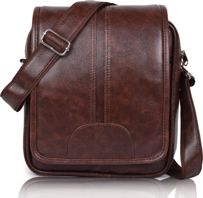 Martucci Brown Sling Bag Pu Leather Shoulder Bag for MenTravel BagCross Body BagOffice Business BagMessenger BagStylish sling Bag for Men