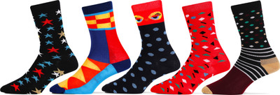RC. ROYAL CLASS Girls Printed Mid-Calf/Crew(Pack of 5)