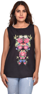 Ritika Casual Printed Women Black Top