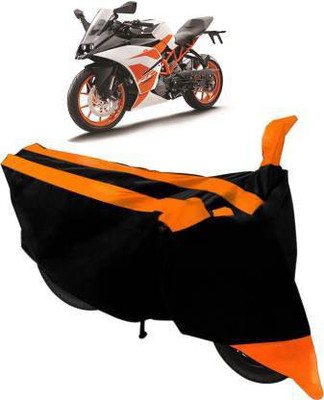 GRD Waterproof Two Wheeler Cover for KTM, Royal Enfield(RC 200, Black, Orange)