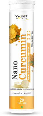 Vokin Biotech Nano Curcumin Effervescent Tablets Support Bone & Joint wellness(20 Tablets)