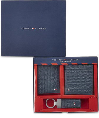 TOMMY HILFIGER Card Holder & Wallet Combo(Blue)