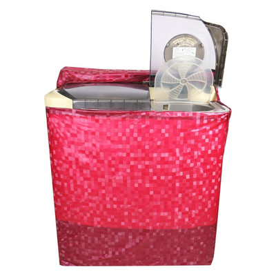 Fabfurn Semi-Automatic Washing Machine  Cover(Width: 84 cm, Red)