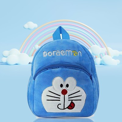 Zoi Soft Toy Bag Doraemon Plush Bag For Cute Kids 2-5 Years Plush Bag (Multicolor, 4 L) 4 L Backpack(Blue)