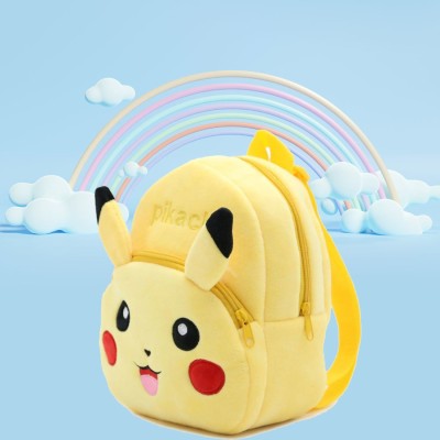 Zoi Soft Toy Bag Pikachu Plush Bag For Cute Kids 2-5 Years Plush Bag (Yellow,4L) Plush Bag(Yellow, 4 L)