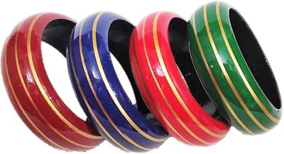 Muccasacra Metal, Wood Bangle Set(Pack of 4)