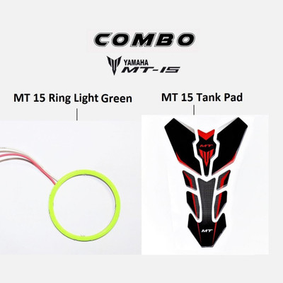 acube mart MT 15 60mm Ring light /Demon / Angel Eyes 1pc green light + MT 15 tank pad red Projector Lens