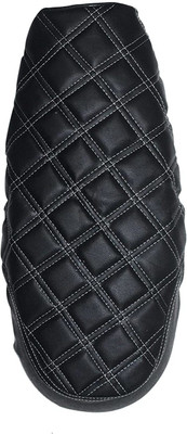 KOHLI BULLET ACCESSORIES New Diamond Cut with White Thread Design Seat Cover for Royal Enfield Interceptor 650 Single Bike Seat Cover For Royal Enfield NA