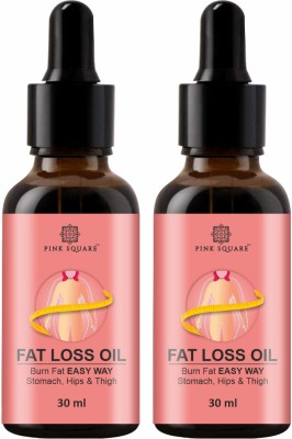 Pink Square Premium Fat Loss Oil - For belly fat reduce oil/ weight loss massage oil/ fat burner oil for women/ slimming oil Combo Pack Of 2, 30ml(60ml)(60 ml)