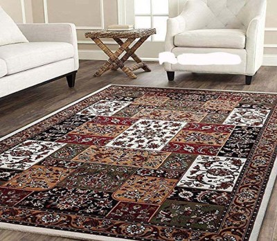 BDH COLLECTION Multicolor Wool Carpet(5 ft,  X 7 ft, Rectangle)