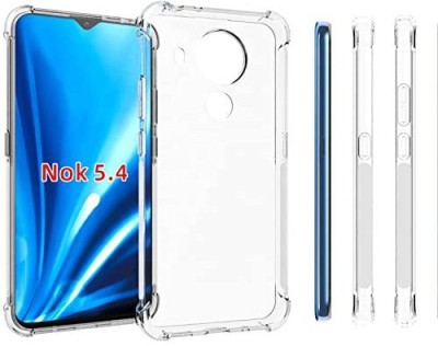 Lustree Back Cover for Nokia 5.4 Bumper Silicon Transparent Case(Transparent, Shock Proof, Silicon, Pack of: 1)