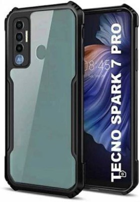 WORFOX Book Cover for Tecno Spark 7 Pro(Black, Dual Protection, Pack of: 1)