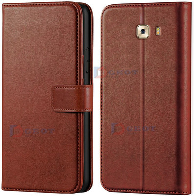 Scyther Flip Cover for Samsung Galaxy C9 Pro(Brown, Dual Protection, Pack of: 1)