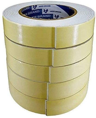 SK MART Double Sided Manul cello tAPE (Manual)(Set of 5, White)