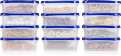 JAVA Plastic Grocery Container  - 500 ml(Pack of 12, Blue)