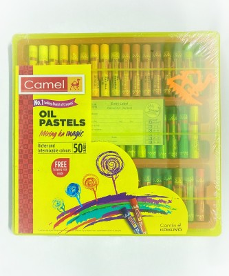 Camlin Camel oil pastels 50 Shades Plastic Cover(Set of 50, Multicolor)