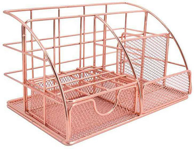 oddpod 6 Compartments Metal 7088-RoseGold-Pen Stand(RoseGold)