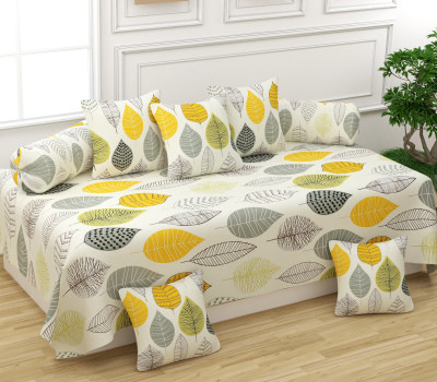 UrbanArts Polycotton Abstract Diwan Set(White)
