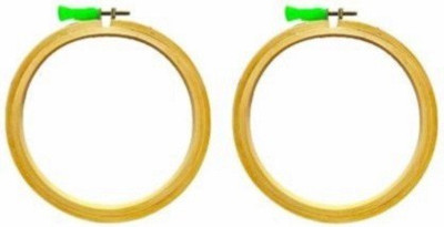 nimi creation 9 inches of wooden embroidery hoop ring frame pine wood comes in pack of 2 Embroidery Frame(Pack of 2)
