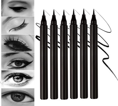 tanvi27 PERFECT MATTE FINISH LONG LASTING SKETCH EYE LINER COMBO OF 6 15 g(BLACK)