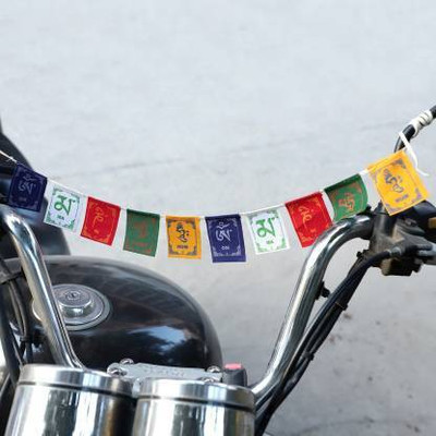 Tibetian Buddhist Prayer Flags for Bike Outdoor Flag 25.4 cm x 38.1 cm by PARTY MIDLINKERZ(Polyester)