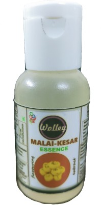 wolley Malai Kesar Food Flavours Essence for Cakes Whipcream Fondant Sweets Ice-Creams Chocolates Flavoring Syrup Saffron Liquid Food Essence(20 ml)