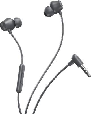 DIZO Earphones with HD Mic (by realme techLife) Wired Headset  (Gray, In the Ear)