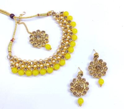 shivay Alloy Gold-plated Yellow Jewellery Set(Pack of 1)