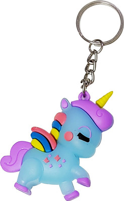 heeva creation Cute Unicorn Key Chain .(Blue).1 Piece Key Chain