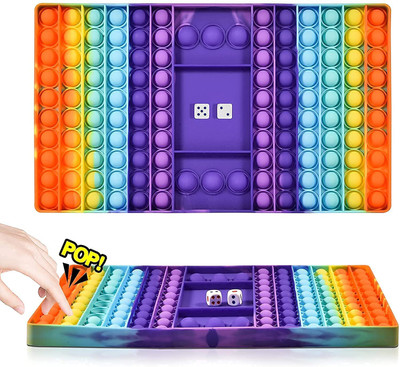 Fayme International Ludo Game Big Pop Game Fidget Toy, Jumbo Rainbow Chess Board Push Bubble Popper Fidget Sensory Toys for Kids Time Money & Assets Games Money & Assets Games Board Game(Multicolor) Fayme International Ludo Game Big Pop Game Fidget Toy, Jumbo Rainbow Chess Board Push Bubble Popper Fidget Sensory Toys for Kids Time Money & Assets Games Money & Assets Games Board Game(Multicolor)