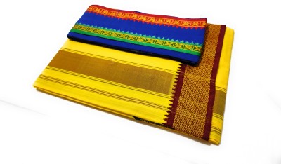 shershaan Striped Yellow Lungi