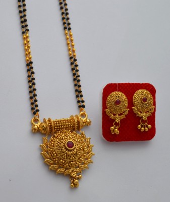 RADHEKRISHNA IMITATION Copper Gold-plated Gold Jewellery Set(Pack of 1)