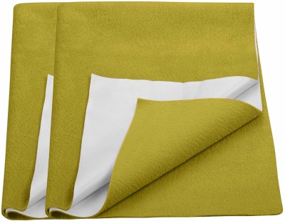 Trance Home Linen Cotton Baby Bed Protecting Mat(Moss Green, Small, Pack of 2)