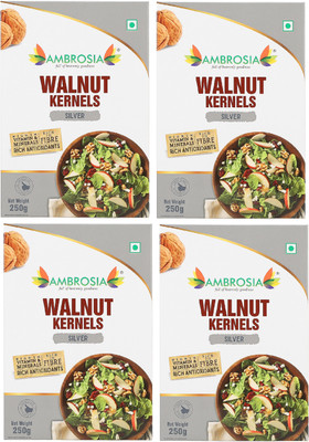 AMBROSIA Walnut Kernels Silver 250g Walnuts(4 x 250 g)