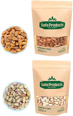 Safe Products Almonds Pistachios Combos 100 gm each (Total 200 gm) Almonds, Pistachios(2 x 100 g)