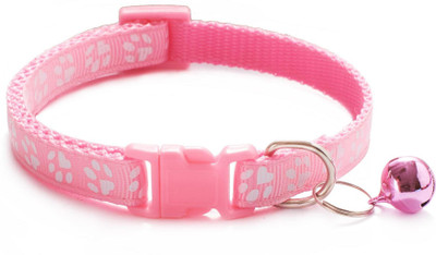Litvibes collar with bell,Kitten and small dogs soft adjustable,safe for cats and puppies Dog & Cat Everyday Collar(Small, pink)