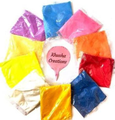 KHUSHA CREATION Pack of 10 Rangoli Powder(Multicolor)