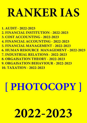 Ranker's IAS Commerce Optional Complete Set - 2022-2023 ( 10 Booklet Set ) Photocopy(Paperback, Ranker IAS)