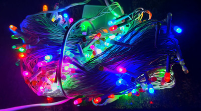 Smuf 240 LEDs 60 m Multicolor Color Changing, Flickering, Steady String Rice Lights(Pack of 1)