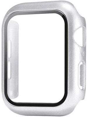 KAZUKI Front and Back Tempered Glass for Premium Watch Case Cover Compatible with Apple Watch Series 1 | Series 2 | Series 3 (38mm) | Shockproof Hard Case | Build-in Tempered Glass Screen Protector (Silver)(Pack of 1) KAZUKI Front and Back Tempered Glass for Premium Watch Case Cover Compatible with Apple Watch Series 1 | Series 2 | Series 3 (38mm) | Shockproof Hard Case | Build-in Tempered Glass Screen Protector (Silver)(Pack of 1)