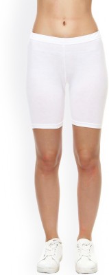 SNTEX Solid Men & Women White Cycling Shorts