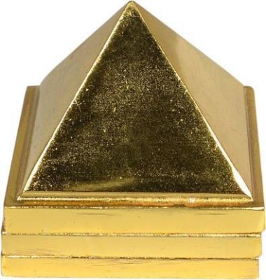 ISVARI Feng Shui Vastu Multilayered Pyramid for Positive Energy and Vastu Correction Decorative Showpiece  -  5 cm(Metal, Gold)
