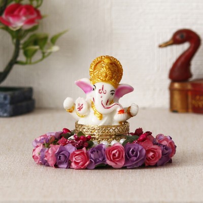 eCraftIndia Decorative Showpiece  -  8.99 cm(Polyresin, Purple, White)