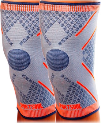 SportSoul Anti Slip Compression Knee Support Band for Running & Workout Knee Support(Grey)