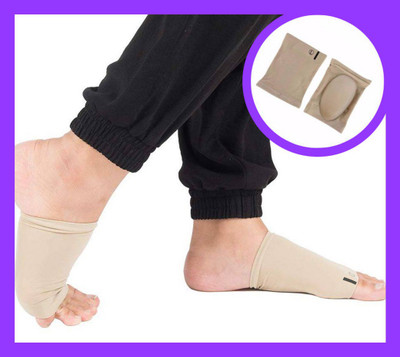 COIF Arch Support Sleeve Cushion For Foot Pain Relief Heel Spurs Neuromas Flat Feet Heel Support(Beige)