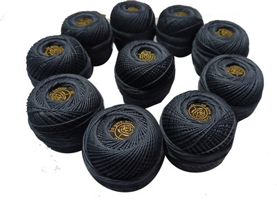 Abn Traders Multicolor Crochet Cotton (Pack of 10) Thread(90 m Pack of10)