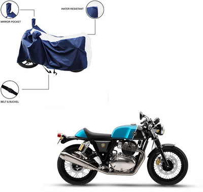 Trader's Stop Two Wheeler Cover for Royal Enfield(Continental GT 650, White)
