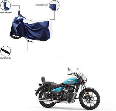 Home Ark Two Wheeler Cover for Royal Enfield(White, Blue)