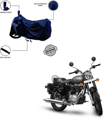 Pop Shade Waterproof Two Wheeler Cover for Royal Enfield(Bullet 350, Blue)